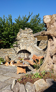 outdoor fireplace